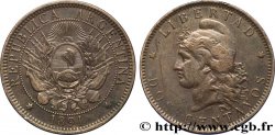 ARGENTINIEN 2 Centavos emblème / “Liberté” 1891