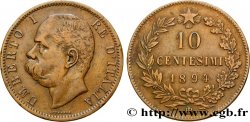 ITALY 10 Centesimi Humbert Ier 1894 Birmingham