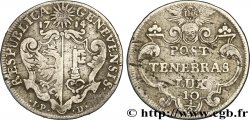 SUISSE - RÉPUBLIQUE DE GENÈVE 10 1/2 Sols - République de Genève 1714  TB+