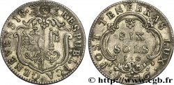 SVIZZERA - REPUBBLICA DE GINEVRA 6 Sols - République de Genève IG 1776