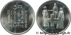 SUIZA 5 Francs centenaire de la révision de la constitution 1974 Berne - B