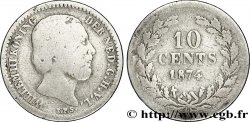 NETHERLANDS 10 Cents Guillaume III 1874 Utrecht