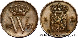PAíSES BAJOS 1 Cent emblème monogramme de Guillaume III 1876 Utrecht