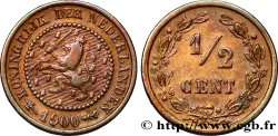 NETHERLANDS 1/2 Cent lion couronné 1900 Utrecht
