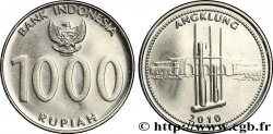 INDONESIA 1000 Rupiah emblème / angklung indonésien 2010