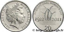 AUSTRALIA 20 Cents Elisabeth II / centenaire de la journée internationale des femmes 2011