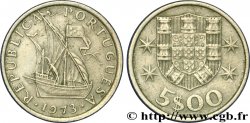 PORTUGAL 5 Escudos emblème 1973
