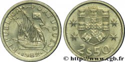 PORTOGALLO 2 1/2 Escudos emblème / voilier 1982
