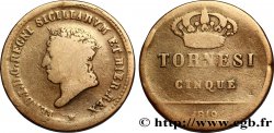 ITALIE - ROYAUME DES DEUX-SICILES 5 Tornesi Ferdinand de Bourbon 1819