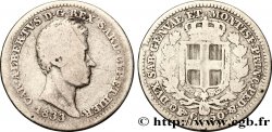 ITALIEN - KÖNIGREICH SARDINIEN 50 Centesimi Charles Albert (Carlo Alberto) 1833 Turin