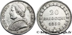 VATICAN ET ÉTATS PONTIFICAUX 20 Baiocchi Pie IX an IV 1850 Rome