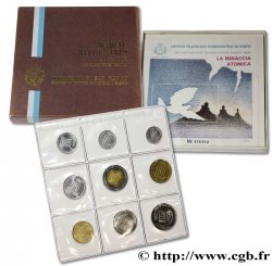 SAN MARINO Série FDC 9 Monnaies “la menace atomique” 1983 Rome