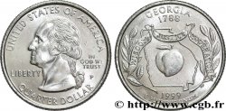 VEREINIGTE STAATEN VON AMERIKA 1/4 Dollar Georgie : pêche et contour de l’état 1999 Philadelphie