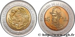 MEXICO 5 Pesos Bicentenaire de l’Indépendance : aigle / Ignacio Allende 2010 Mexico