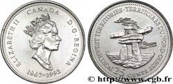 CANADA 25 Cents 125e anniversaire de la Confédération : Territoires du Nord-ouest 1992  SPL