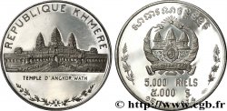 CAMBODGE 5.000 Riels République Khmer, temple d’Angkor Vat 1974