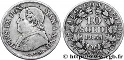 VATICANO Y ESTADOS PONTIFICIOS 10 Soldi (50 Centesimi) Pie IX an XXII 1867 Rome