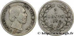 NIEDERLANDE 5 Cents William III variété avec point derrière la date 1850 Utrecht