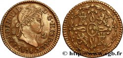 SPAGNA 2 Maravedis Ferdinand VII 1818 Ségovie