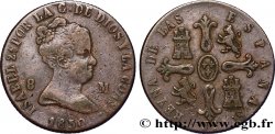 SPAIN 8 Maravedis Isabelle II 1850 Jubia