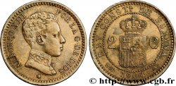 ESPAGNE 2 Centimos Alphonse XIII / armes couronnée 1904 Madrid