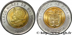 PANAMA 1 Balboa Vasco Nunez de Balboa / armes nationales variété tranche B 2011  SPL