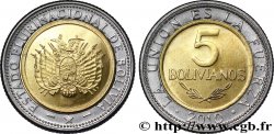 BOLIVIA 5 Bolivianos emblème 2010