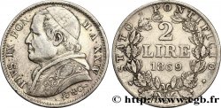 VATICAN ET ÉTATS PONTIFICAUX 2 Lire Pie IX an XXIV 1869 Rome