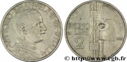 ITALY Bon pour 2 Lire (Buono da Lire 2) Victor Emmanuel III / faisceau de licteur 1924 Rome - R