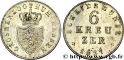 GERMANY - HESSE 6 Kreuzer Hesse-Darmstadt 1837