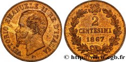 ITALIA 2 Centesimi Victor Emmanuel II 1867 Milan - M
