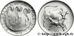 SAINT-MARIN 10 Lire 3 tours / vache allaitant un veau 1972