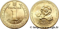 UCRAINA 1 Hryvnia Euro 2012 de Football UEFA logo 2012