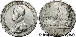 ALLEMAGNE - PRUSSE 1 Thaler Frédéric-Guillaume III roi de Prusse / aigle 1818 Berlin