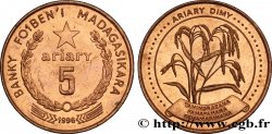 MADAGASCAR 5 Ariary République de Madagascar plant de riz 1996