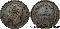 ITALIA 10 Centesimi Royaume d’Italie Victor Emmanuel II 1866 Milan - M