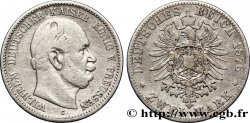 GERMANY - PRUSSIA 2 Mark royaume de Prusse Guillaume Ier, 1e type / aigle héraldique 1876 Francfort - C