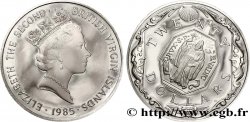 ISLAS VíRGENES BRITáNICAS 20 Dollars Proof Elisabeth II / médaille religieuse 1985