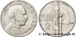 ITALIE Bon pour 2 Lire (Buono da Lire 2) Victor Emmanuel III / faisceau de licteur 1927 Rome - R