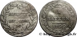 SCHWEIZ - HELVETISCHE REPUBLIK 1 Batzen (10 Rappen) République Helvétique 1799