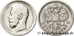 RUSSIE 1 Rouble aigle bicéphale / Nicolas II 1897 Saint-Petersbourg