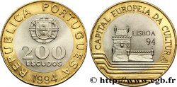 PORTUGAL 200 Escudos “Lisbonne, capitale culturelle de l’Europe” emblème / Tour de Belém 1994 