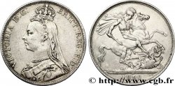 UNITED KINGDOM 1 Crown Victoria buste du jubilé / St Georges terrassant le dragon 1890
