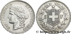 SUISSE 5 Francs Helvetia buste 1907 Berne - B