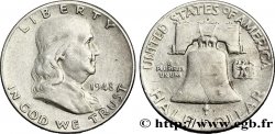 UNITED STATES OF AMERICA 1/2 Dollar Benjamin Franklin 1948 Denver