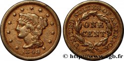 UNITED STATES OF AMERICA 1 Cent Liberté “Braided Hair” 1848 Philadelphie