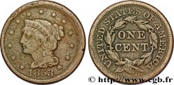 ÉTATS-UNIS D AMÉRIQUE 1 Cent Liberté “Braided Hair” 1853 Philadelphie