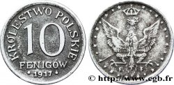 POLAND 10 Fenigow Pologne sous administration allemande 1917