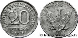 POLOGNE 20 Fenigow Pologne sous administration allemande 1918