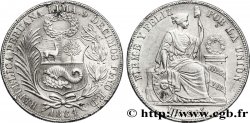 PÉROU 1 Sol emblème / “Liberté” 1884 Lima